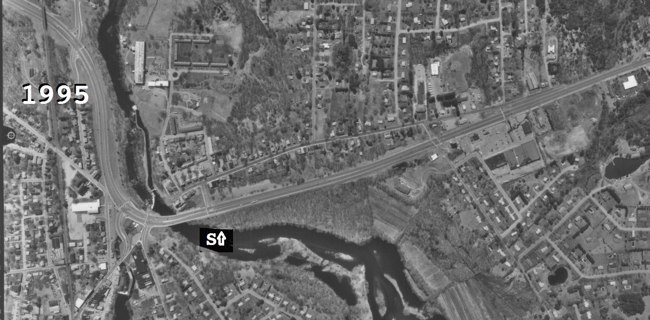 Historic Aerials Main St Over The Quinebaug Danielson   1995 